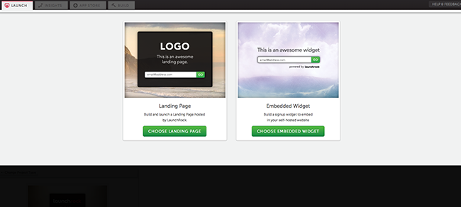 Select a project type